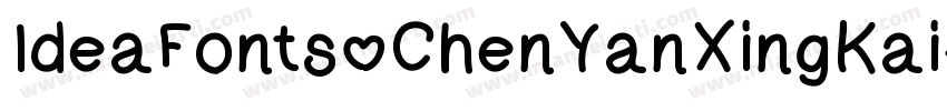 IdeaFonts ChenYanXingKai字体转换